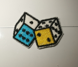 Mini nášivka / nažehlovačka hracie kocky