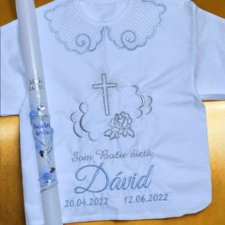 Košieľka na krst Táňa / krstová košieľka s krížom